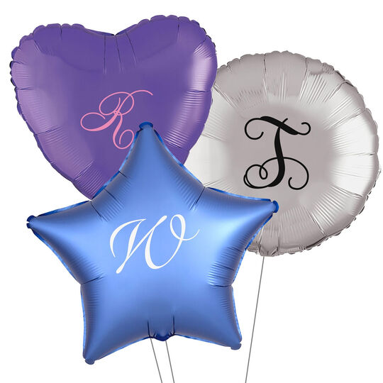 Design Your Own Single Initial Mylar Balloons